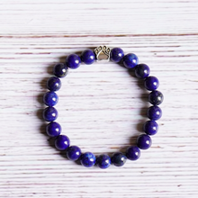 Load image into Gallery viewer, Natural Stone Beads Bracelet with Footprint Paw Charm