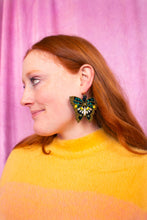 Load image into Gallery viewer, Beaded Butterfly Statement Earrings