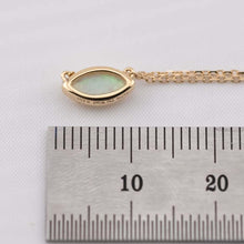 Load image into Gallery viewer, Minimalist Marquise Shaped Solid Opal Necklace 18K Yellow Gold