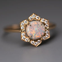 Load image into Gallery viewer, In My Heart - Boulder Opal Diamond Engagement Ring 18K Yellow Gold