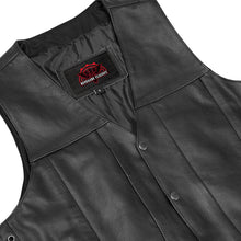 Load image into Gallery viewer, Men's Line Ranger Multi-Pocket Motorcycle Vest - Black