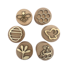 Load image into Gallery viewer, **Pre-order (Ships in 3-4 Weeks)**Wooden Playdough Stampers Set