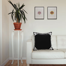 Load image into Gallery viewer, Black White Greek Key Pillow Cover