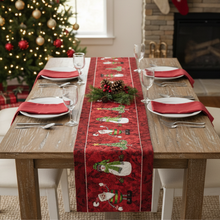 Load image into Gallery viewer, Tache Here Comes Santa Claus Vintage Holiday Woven Tapestry Table Runners (8577TR)
