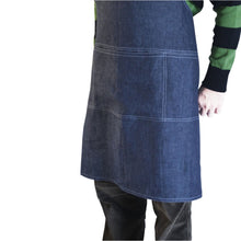 Load image into Gallery viewer, Cooking Apron For Men In Denim Blue Linen