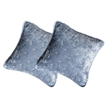 Load image into Gallery viewer, Tache Velvet Dreams Light Blue Plush Diamond Tufted Cushion Covers / Euro Sham (JHW-853LB)