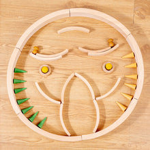Load image into Gallery viewer, **Pre-order (Ships in 2-3 Weeks)**42-Piece Combination Set – 12 Large &amp; 30 Mini Curved Natural Wooden Building Blocks
