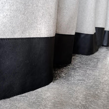 Load image into Gallery viewer, Brown Wool Curtains With Leather Ties and Trim Curtain