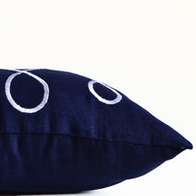 Load image into Gallery viewer, Blue Throw Pillow Covers, Navy Blue Pillow Cover, Embroidered Pillow Cover