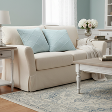 Load image into Gallery viewer, Tache Cotton Seafoam Blue Soothing Pastel Diamond Cushion Covers / Euro Sham (JHW-856)