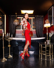 Load image into Gallery viewer, Flaming Cheetah Sheer Crew Sock