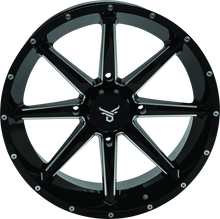Load image into Gallery viewer, QuadBoss, QuadBoss Slicer 18x7 Powersports Wheel - 4/137 Bolt Pattern with Limited Edition QuadBoss Bull Logo Center Caps