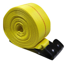 Load image into Gallery viewer, 4" x 30 Ft Ratchet Strap w/ Flat Hooks | RED