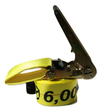 Load image into Gallery viewer, 4" x 30 Ft Ratchet Strap w/ Flat Hooks | RED