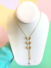 Load image into Gallery viewer, Titanium Butterfly Bolo Trio Necklace