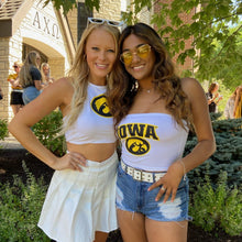 Load image into Gallery viewer, Iowa Hawkeyes White Tube Top