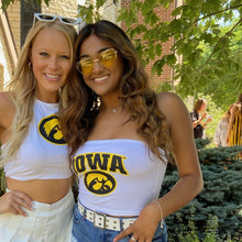 Load image into Gallery viewer, Iowa Hawkeyes White Tube Top
