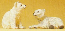 Load image into Gallery viewer, Preiser 47523 1/25 Scale Wild Animal Figures Polar Bear Cubs