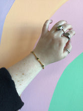 Load image into Gallery viewer, Titanium Cuban Chain Gem Bracelet