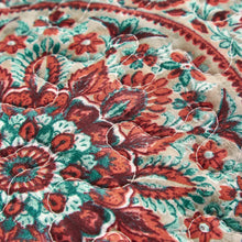 Load image into Gallery viewer, Tache Bohemian Desert Medallion Boteh Paisley Orange Blue Taupe Quilt Set (TJ3502)