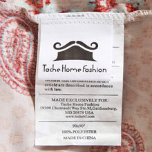 Load image into Gallery viewer, Tache Bohemian Desert Medallion Boteh Paisley Orange Blue Taupe Reversible Duvet Cover (TJ3502)