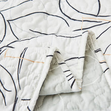 Load image into Gallery viewer, Tache Modern Abstract Leaf Line Art Foliage White Grey Black Gold Reversible Quilt Set (TJ3571-Q)