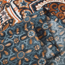 Load image into Gallery viewer, Tache Rustic Paisley Mandala Palace Floral Watercolor Dark Teal Fitted Sheet / Flat Sheet (KF174)