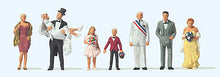 Load image into Gallery viewer, Preiser 10790 HO Scale Wedding Couple with Guests -- pkg(8)
