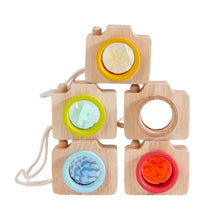 Load image into Gallery viewer, **Pre-order (Ships in 1-2 Weeks)**5 Pcs Mini Gemmed Wooden Camera Kaleidoscope