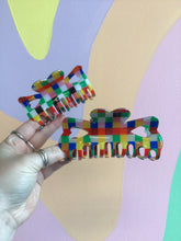 Load image into Gallery viewer, Rainbow Pixels Hair Claw