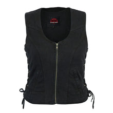 Load image into Gallery viewer, Women's Stylish Black Denim Vest