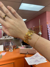 Load image into Gallery viewer, Golden Flower Cuff Bracelet