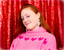 Load image into Gallery viewer, We Make a Great Pair-Heart Dangle Earrings