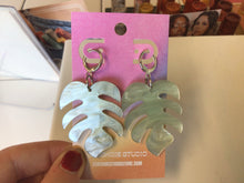 Load image into Gallery viewer, Monstera Statement Earrings