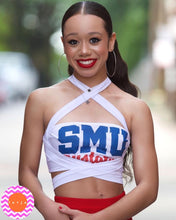 Load image into Gallery viewer, SMU Mustangs White Multi Way Bandeau Top