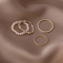 Load image into Gallery viewer, Korean Style Minimalism Crystal Ring Set