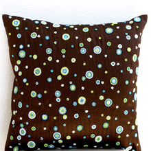 Load image into Gallery viewer, Beige Geometric Circles Throw Pillow Cover