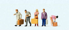 Load image into Gallery viewer, Preiser 10670 HO Scale At the Train Station - Era III -- pkg(5)