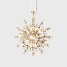 Load image into Gallery viewer, Dazzling snowflake hanging ornament, gold