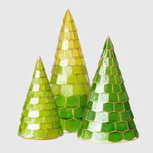 Load image into Gallery viewer, Capiz trees, set of three, green