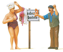 Load image into Gallery viewer, Preiser 45128 G Scale Pedestrians -- No Swimming