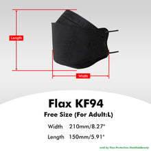 Load image into Gallery viewer, [50PCS] KN Flax KF94 BLK Mask | Made in Korea | FDA Registered