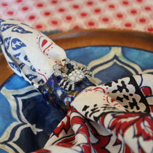Load image into Gallery viewer, Crab blue tortoiseshell resin napkin rings, set of four