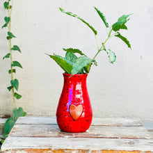 Load image into Gallery viewer, Calliope Heart Vase - Ladybug Red
