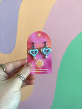 Load image into Gallery viewer, Beating Heart Beaded Earrings