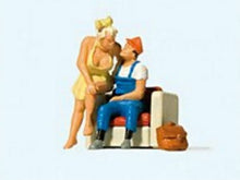 Load image into Gallery viewer, Preiser 28182 HO Scale Home From a Busy Workday -- 2 Figures &amp; Chair