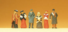 Load image into Gallery viewer, Preiser 12197 HO Scale 1900s Figures -- Passers-By Wearing Winter Clothes pkg(6)