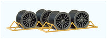 Load image into Gallery viewer, Preiser 17117 HO Scale Cable Drums w/Transport Racks - Kit