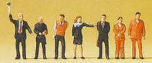 Load image into Gallery viewer, Preiser 79153 N Scale Pedestrians -- SBB Personnel pkg(7)