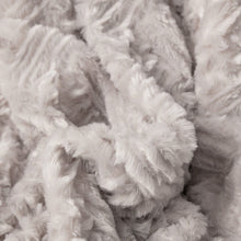 Load image into Gallery viewer, DaDalogy Bedding Lavender Grey Faux Fur Throw Blanket - Dreamy Geometric Embossed Sherpa Backside - Super Soft Warm Cozy Plush Fluffy
